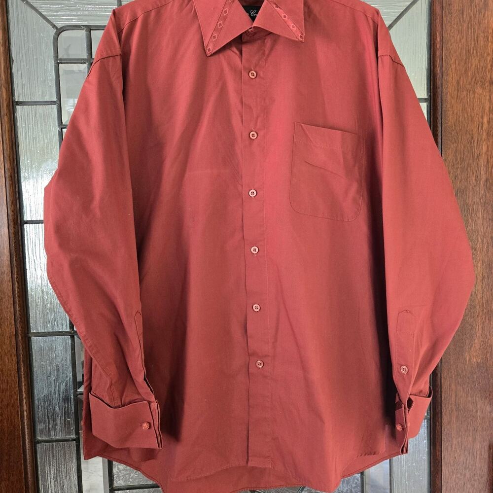 Men's Bruno Conte Button-Front Dress Shirt Size 17 1/2 Long Sleeve Collared